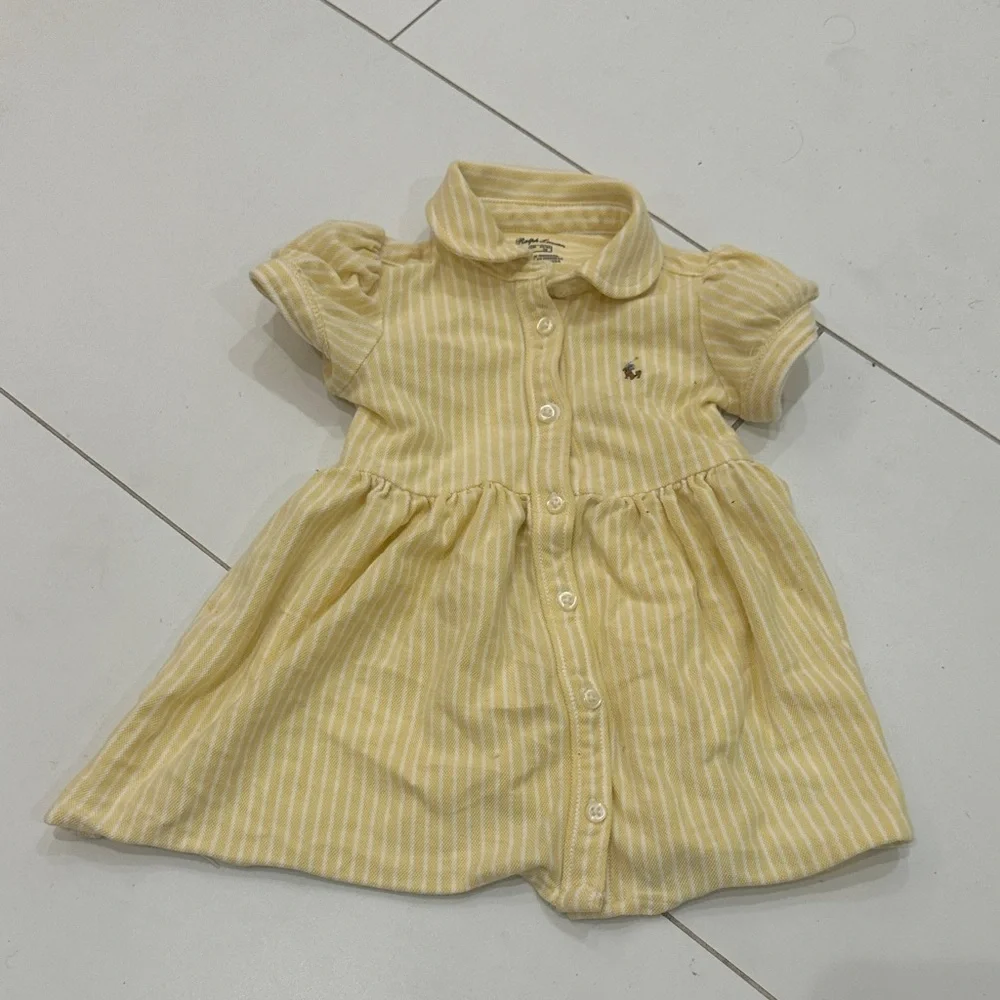 Ralph Lauren Yellow Striped Kids Dress